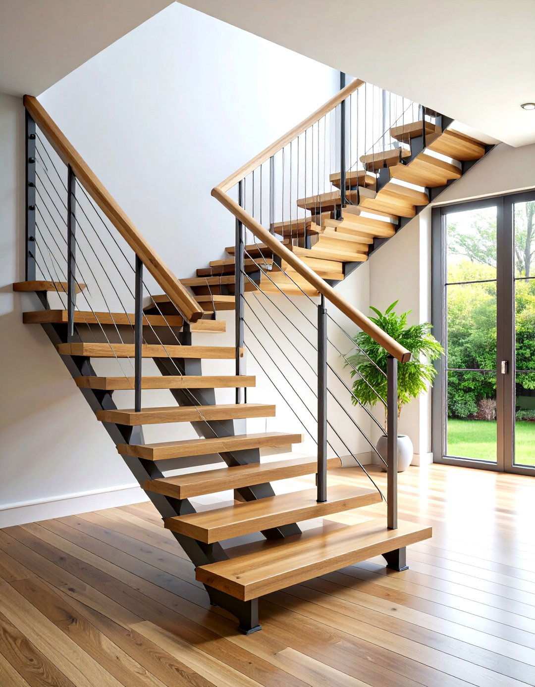 Mixed Material Contemporary with Wood and Steel - 24 Open Staircase Ideas