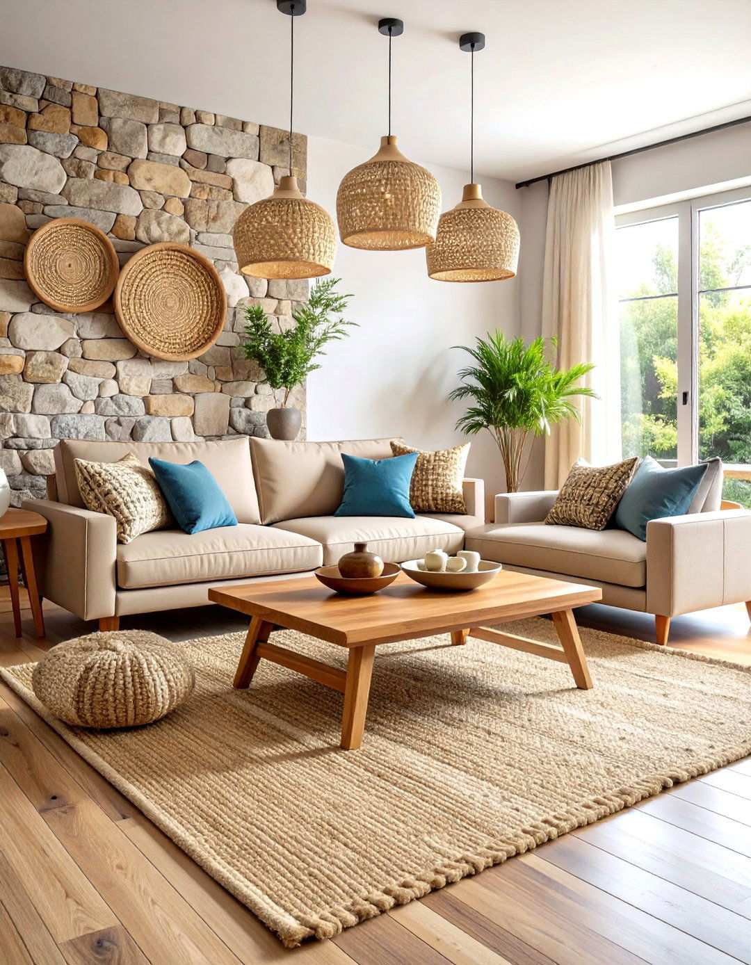 Mixed Material Living Room Design - 24 Spanish Modern Interior Design Ideas
