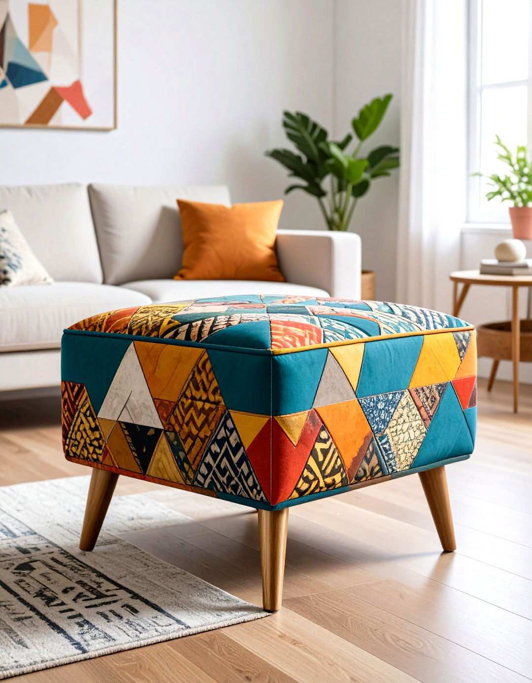 Mixed Media Painted Storage Ottoman Projects - 24 Painted Furniture Ideas