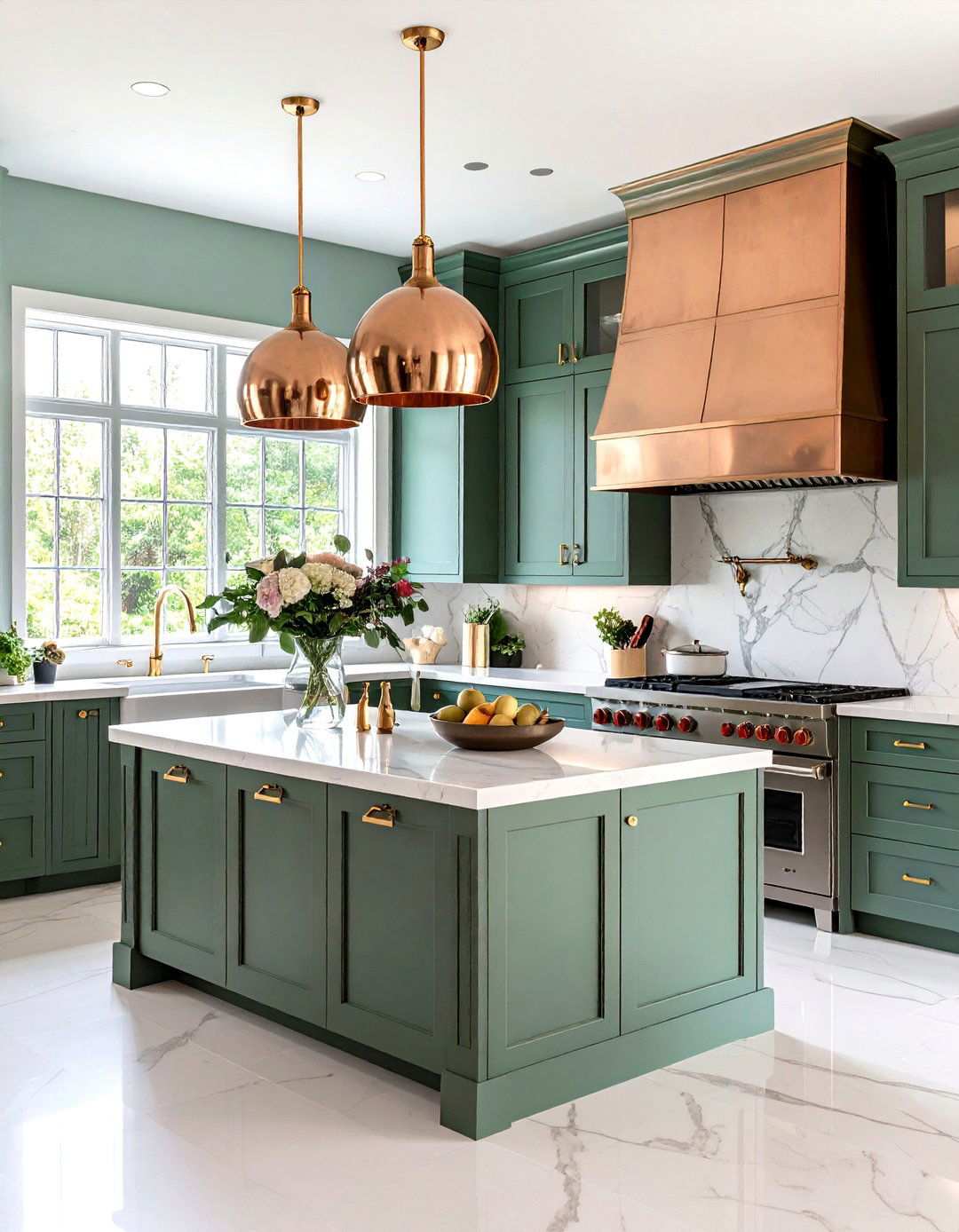 Mixed Metal Accent Open Kitchen Design - 24 Open Kitchen Living Room Ideas