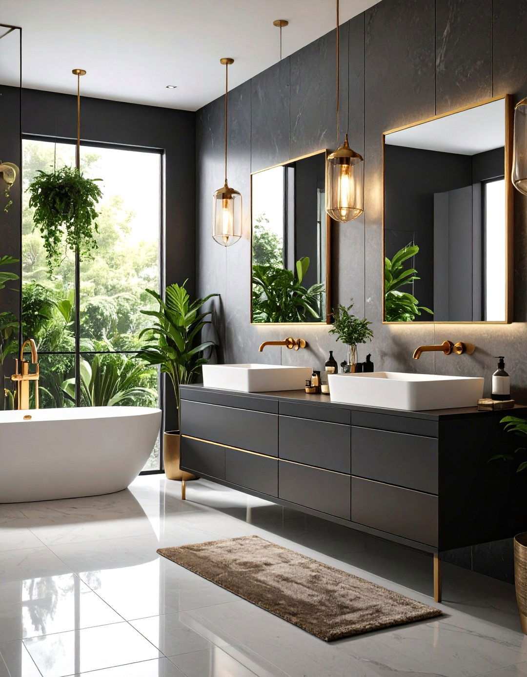 Mixed Metal Finish Elegance - 24 luxury bathroom ideas