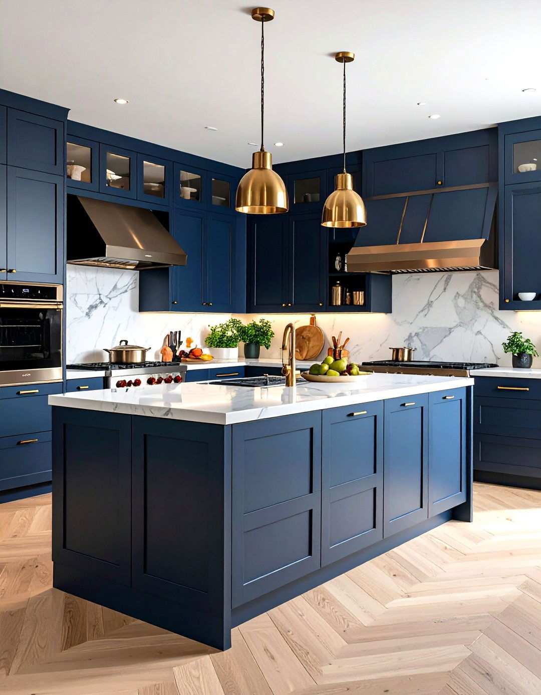 Mixed Metal Kitchen with Warm and Cool Tones - 24 Maximalist Kitchen Decor Ideas