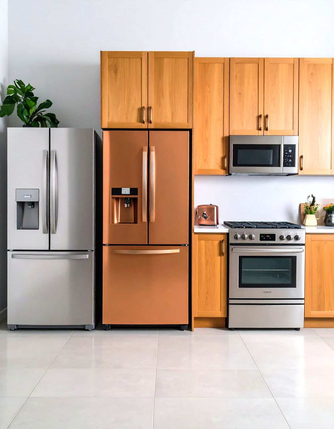 Mixed Metallic Finish Combinations - 24 Kitchen With Colored Appliances Ideas