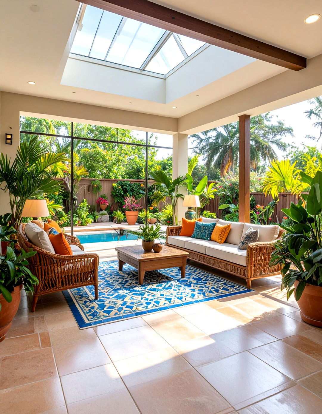Mixed Size Format Sunroom Tile Layout - 24 Sunroom Tile Floor Ideas