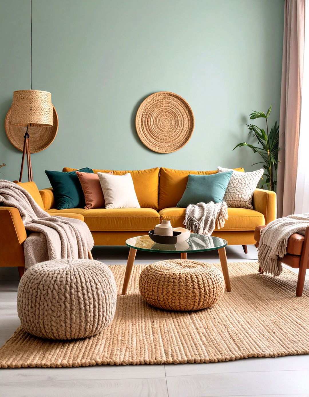 Mixed Texture Living Room - 24 Transitional Living Room Ideas