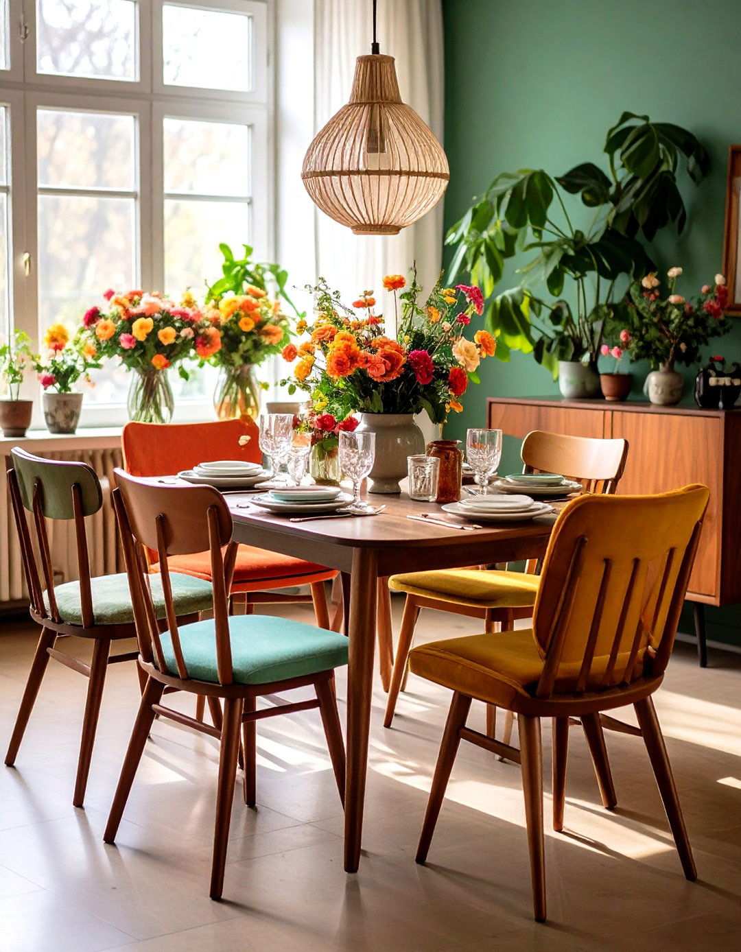 Mixed Vintage Chair Collections - 24 Mid-century Modern Dining Rooms