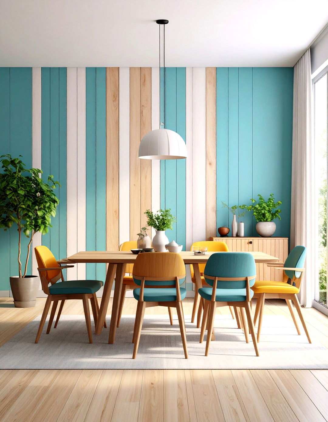 Mixed Width Shiplap Pattern Design - 24 Shiplap Dining Room Wall Ideas