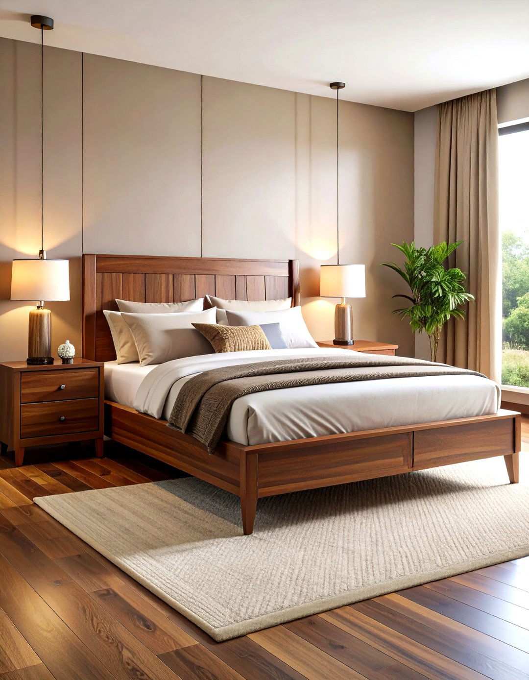 Mixed Wood Tones - 24 Midcentury Modern Bedroom Decorating Ideas