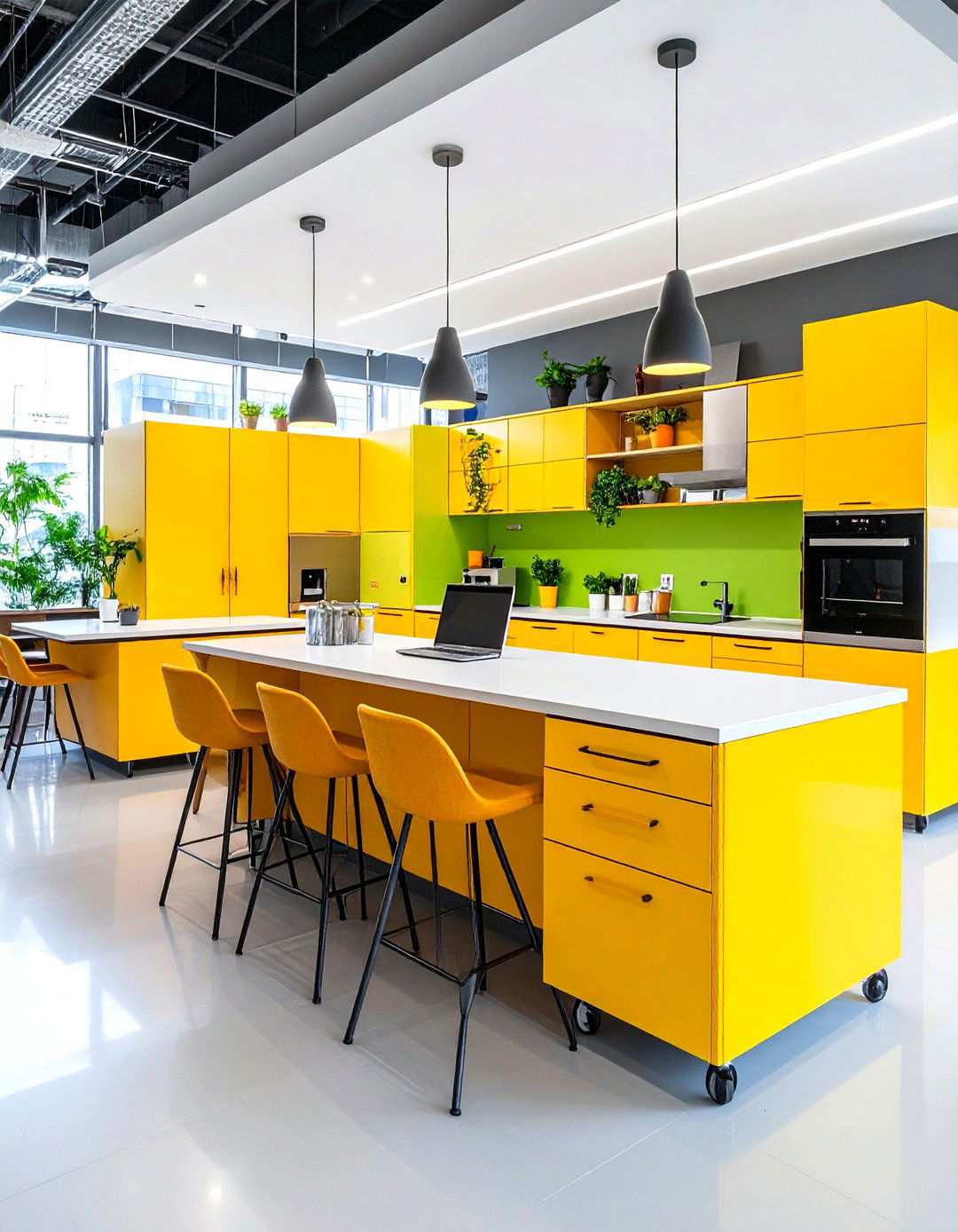Mobile and Flexible Furniture - 24 Office Kitchen Ideas
