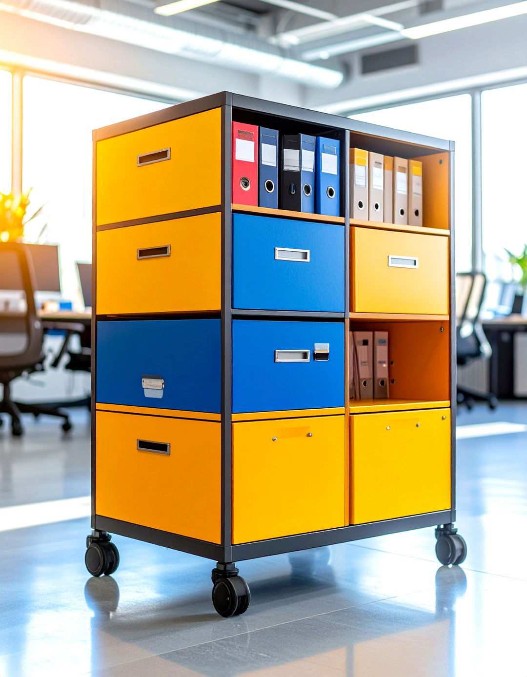 Mobile File Pedestals - 24 Office Storage Ideas