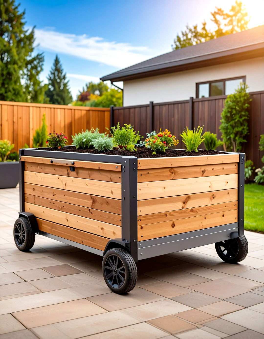 Mobile Rolling Garden Beds - 24 Raised Garden Bed Ideas