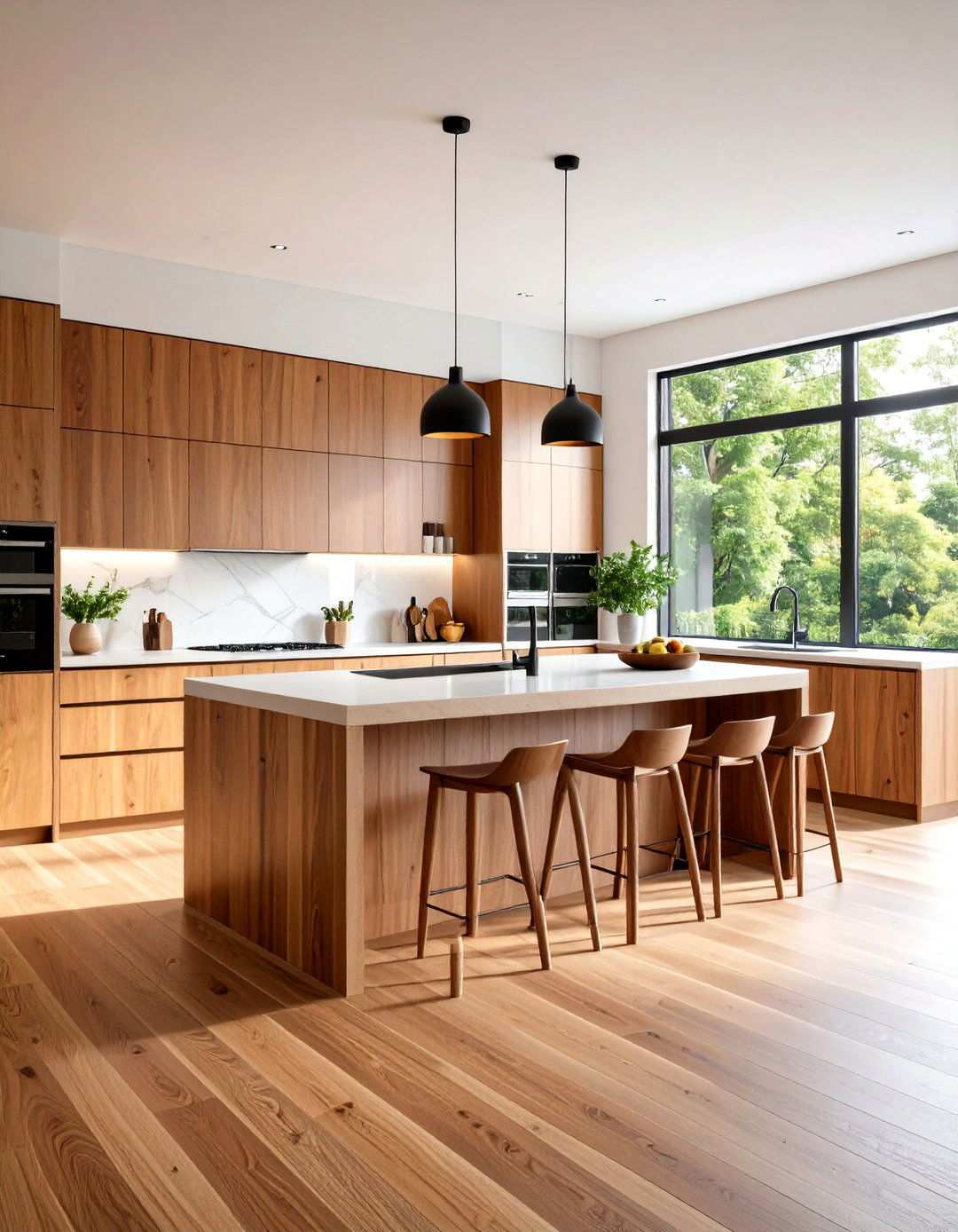 Modern Acacia Kitchen Hardwood - 24 Light Wood Floor Kitchen Ideas