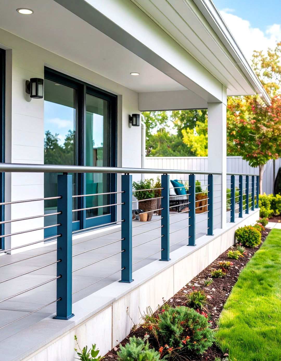 Modern Cable Porch Railing System - 24 Porch Railing Ideas