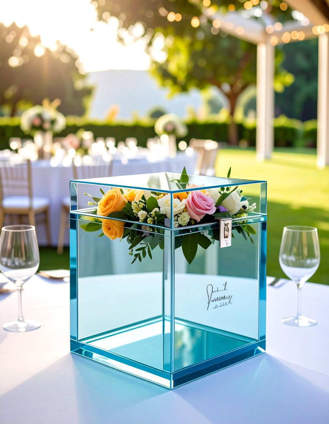 Modern Clear Acrylic Card Box - 24 Wedding Card Box Ideas