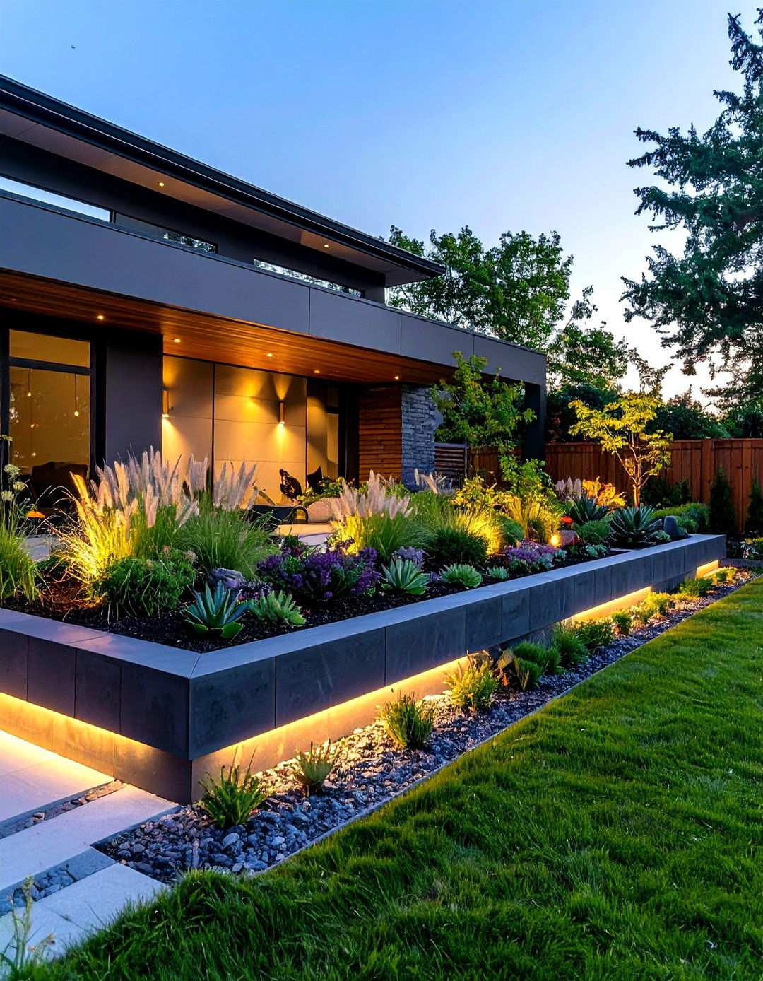 Modern Concrete Block Garden - 24 Tiered Garden Ideas