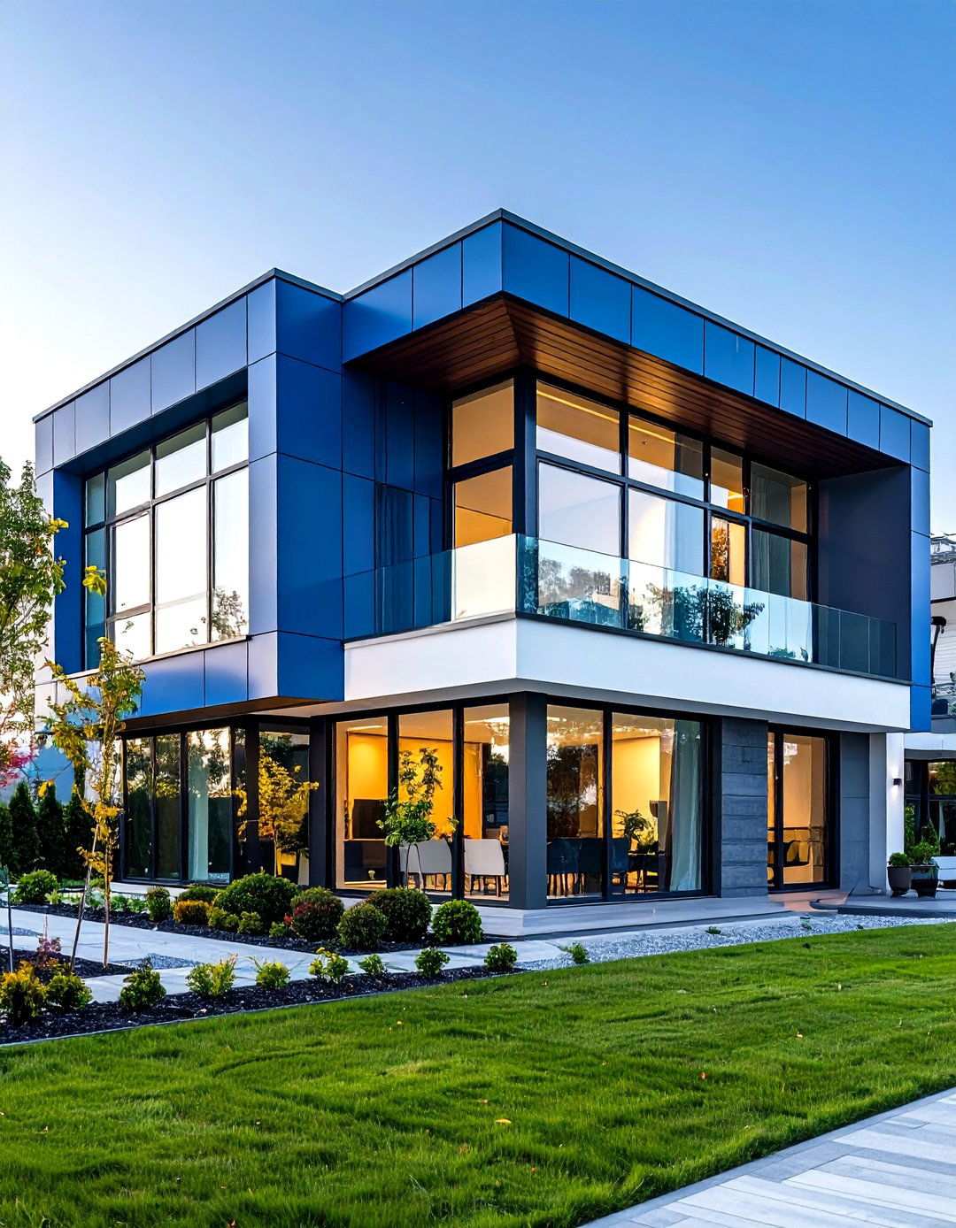 Modern Contemporary Architecture - 24 houses with blue metal roofs