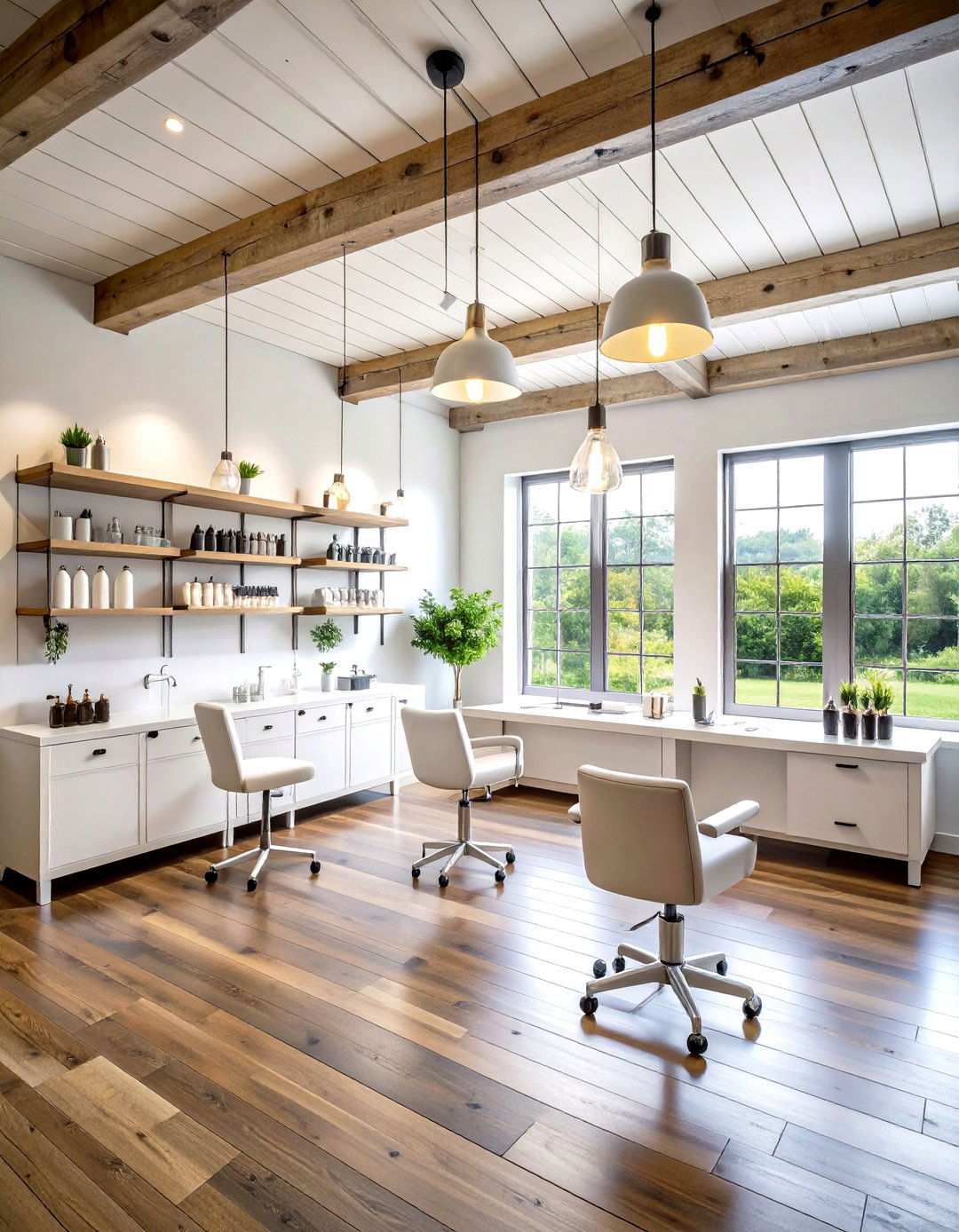 Modern Farmhouse Lash Studio - 24 Lash Room Ideas