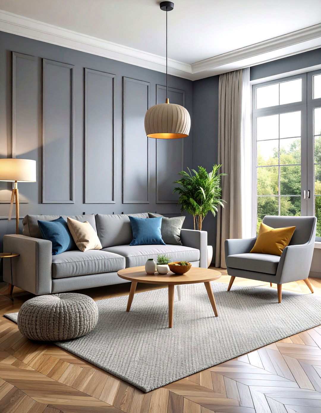 Modern Flat Panel Board and Batten - 24 Living Room Wainscoting Ideas