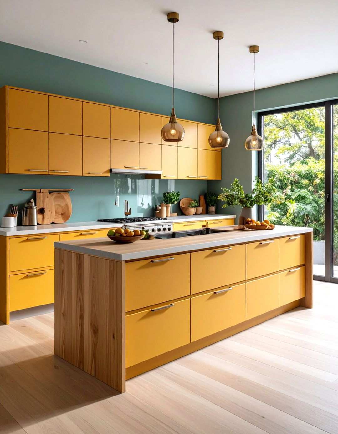 Modern Flat Panel Maple Cabinets with Sleek Hardware - 24 Maple Kitchen Cabinets Ideas
