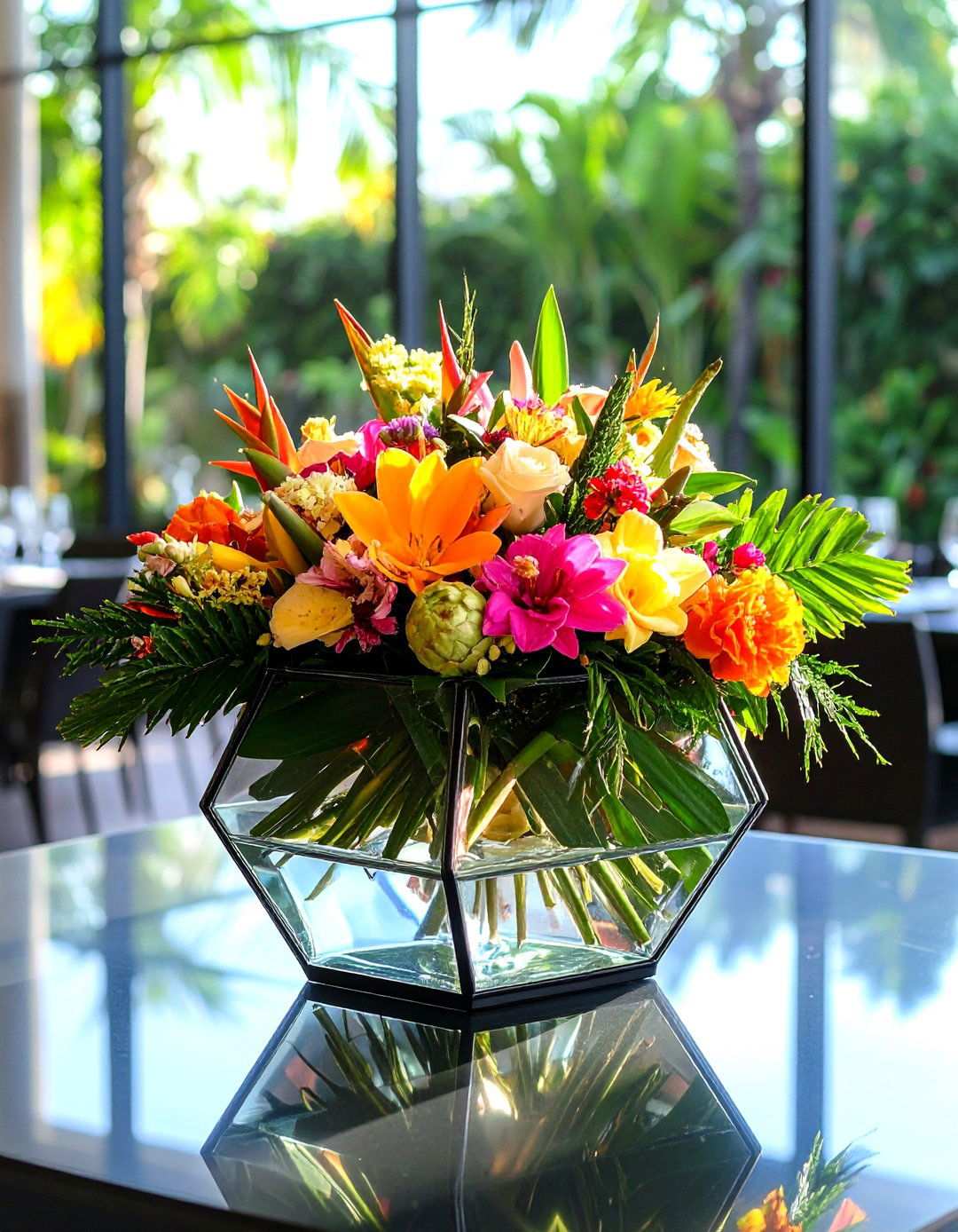 Modern Geometric Glass Vessels - 24 Tall Wedding Centerpiece Ideas
