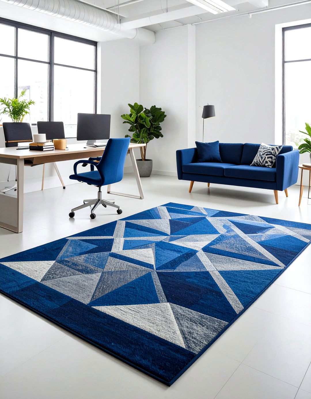 Modern Geometric Office Rugs - 24 Office Rug Ideas