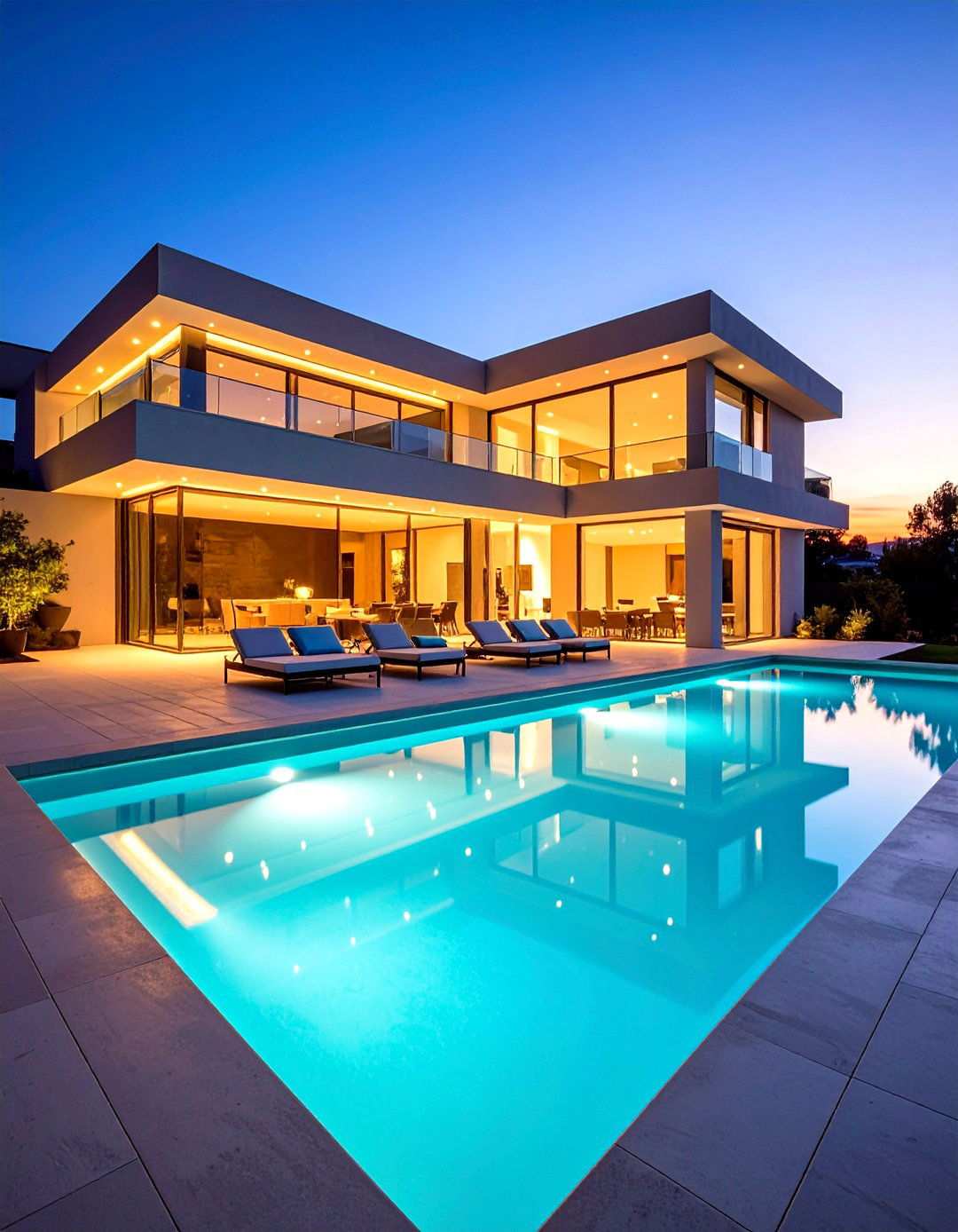 Modern Geometric Pool Design - 24 Semi Inground Pool Ideas