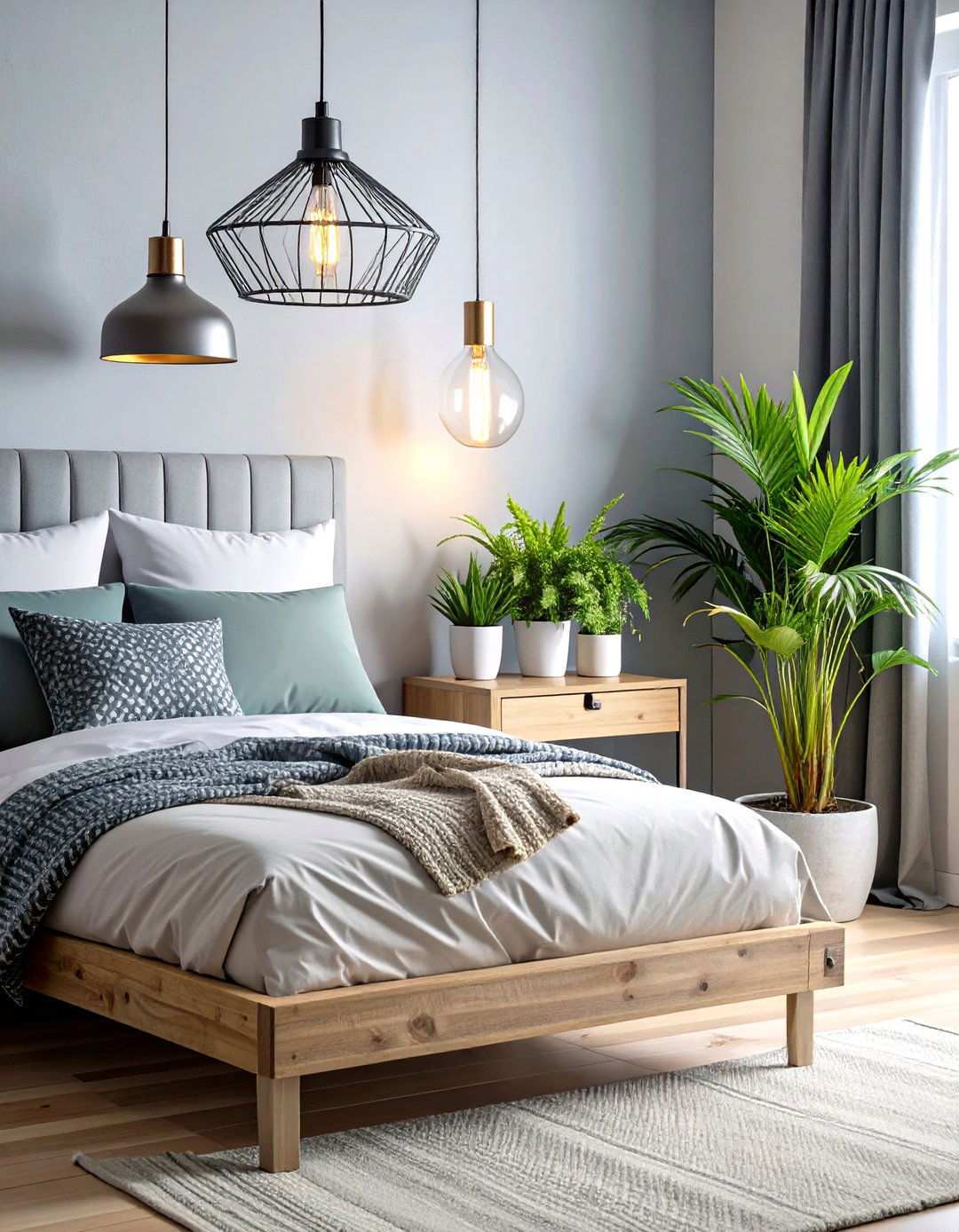 Modern Industrial Edge - 24 Nightstand Decor Ideas