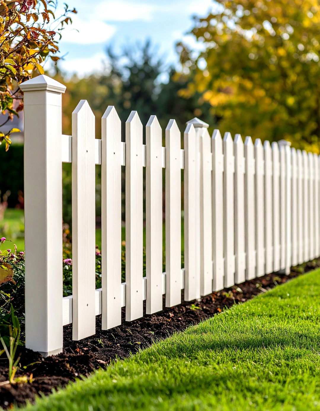 Modern Ivory Vinyl Fence Elegance - 24 Vinyl Fence Colors