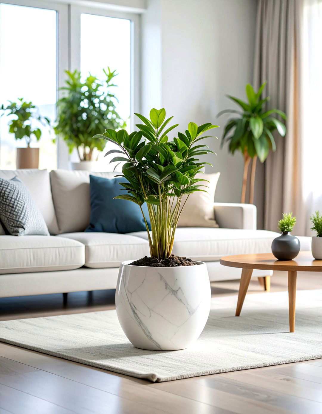 Modern Marble Effect Planters - 24 Painted Pot Ideas