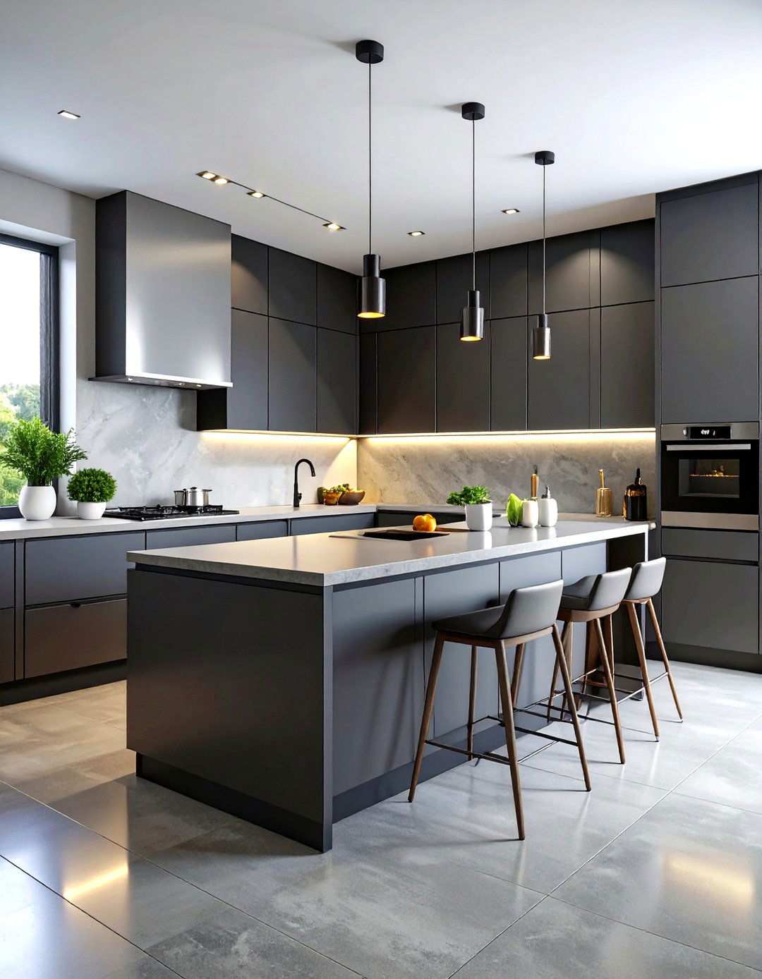 Modern Microcement Countertops - 24 Microcement Kitchen Ideas