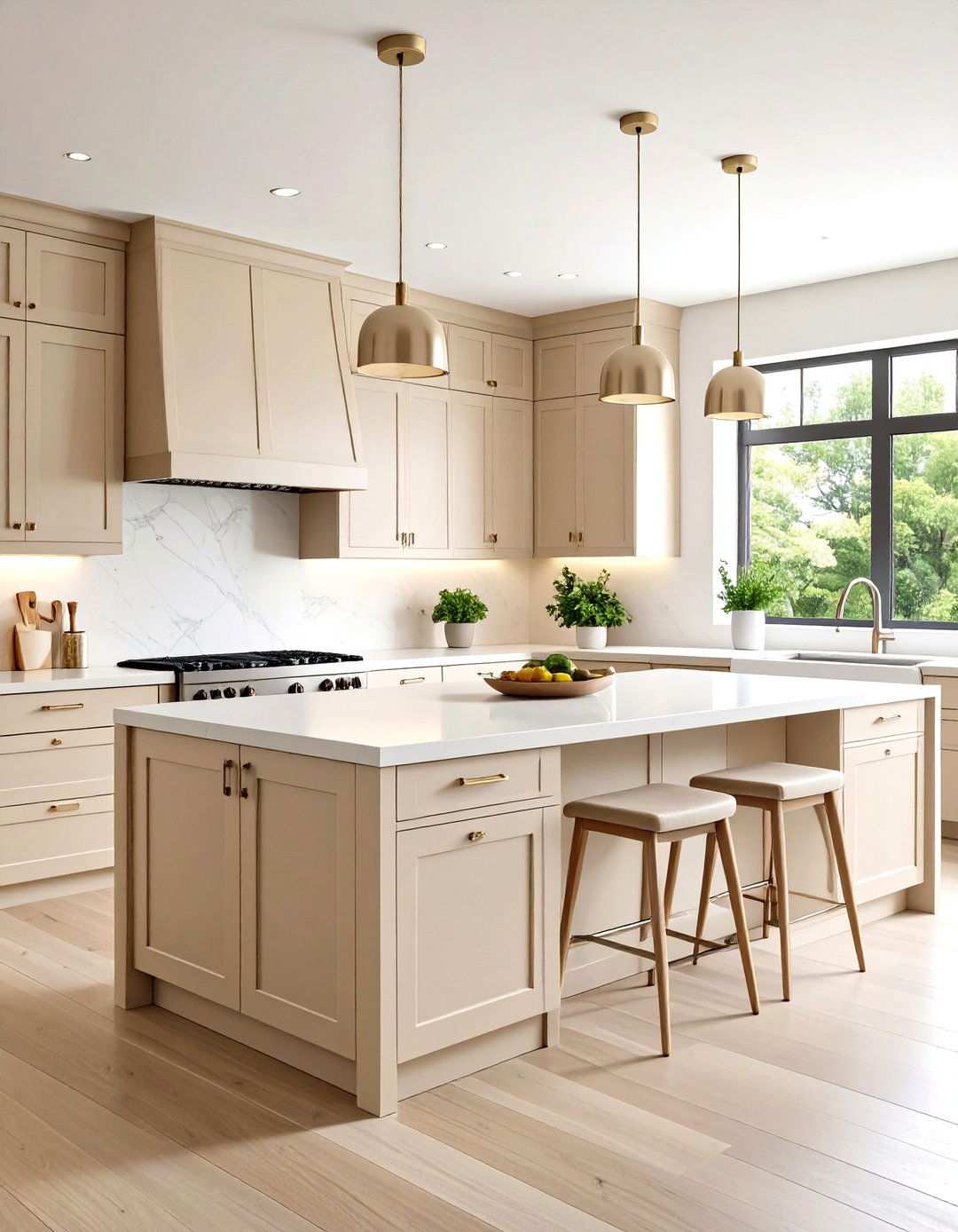 Modern Minimalist Beige Shaker Cabinets - 24 Kitchens With Beige Kitchen Cabinets