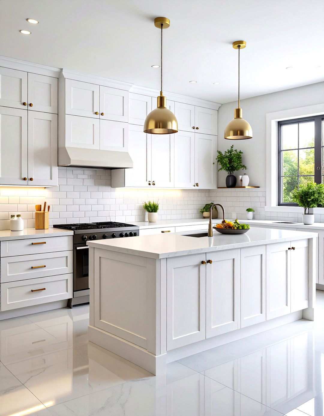 Modern Minimalist Black and White Kitchen - 24 White Kitchen with Black Appliances Ideas