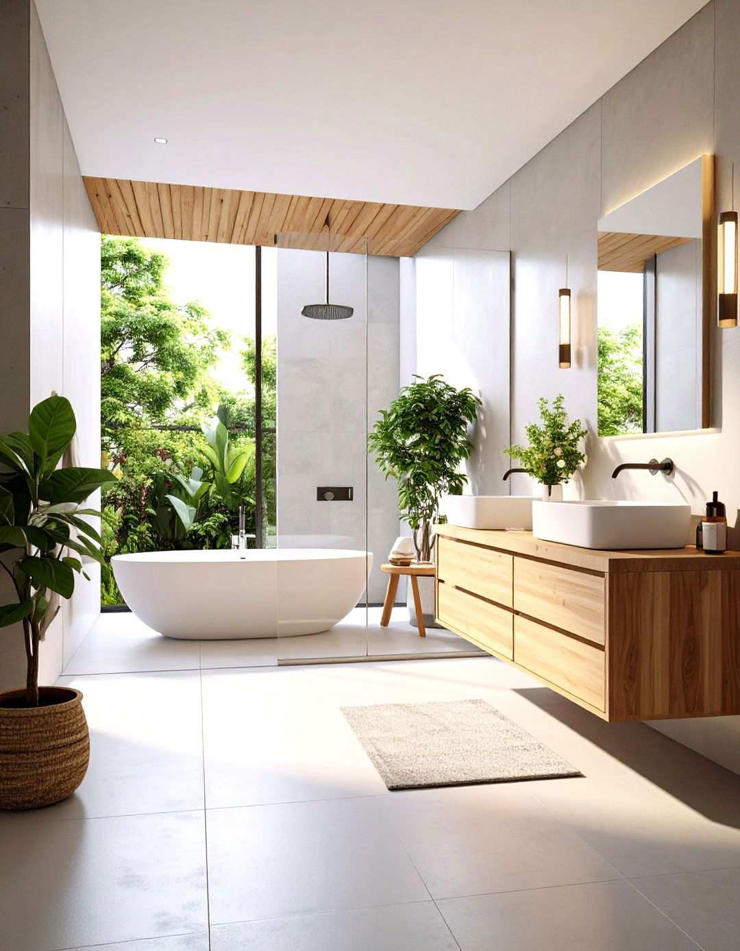 Modern Minimalist Clean Lines - 24 Large Bathroom Ideas