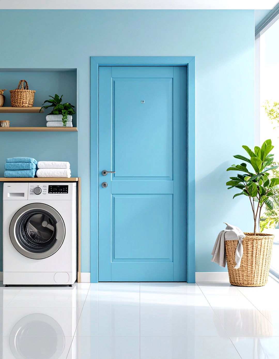 Modern Minimalist Door with Flush Hardware - 24 Laundry Room Door Ideas