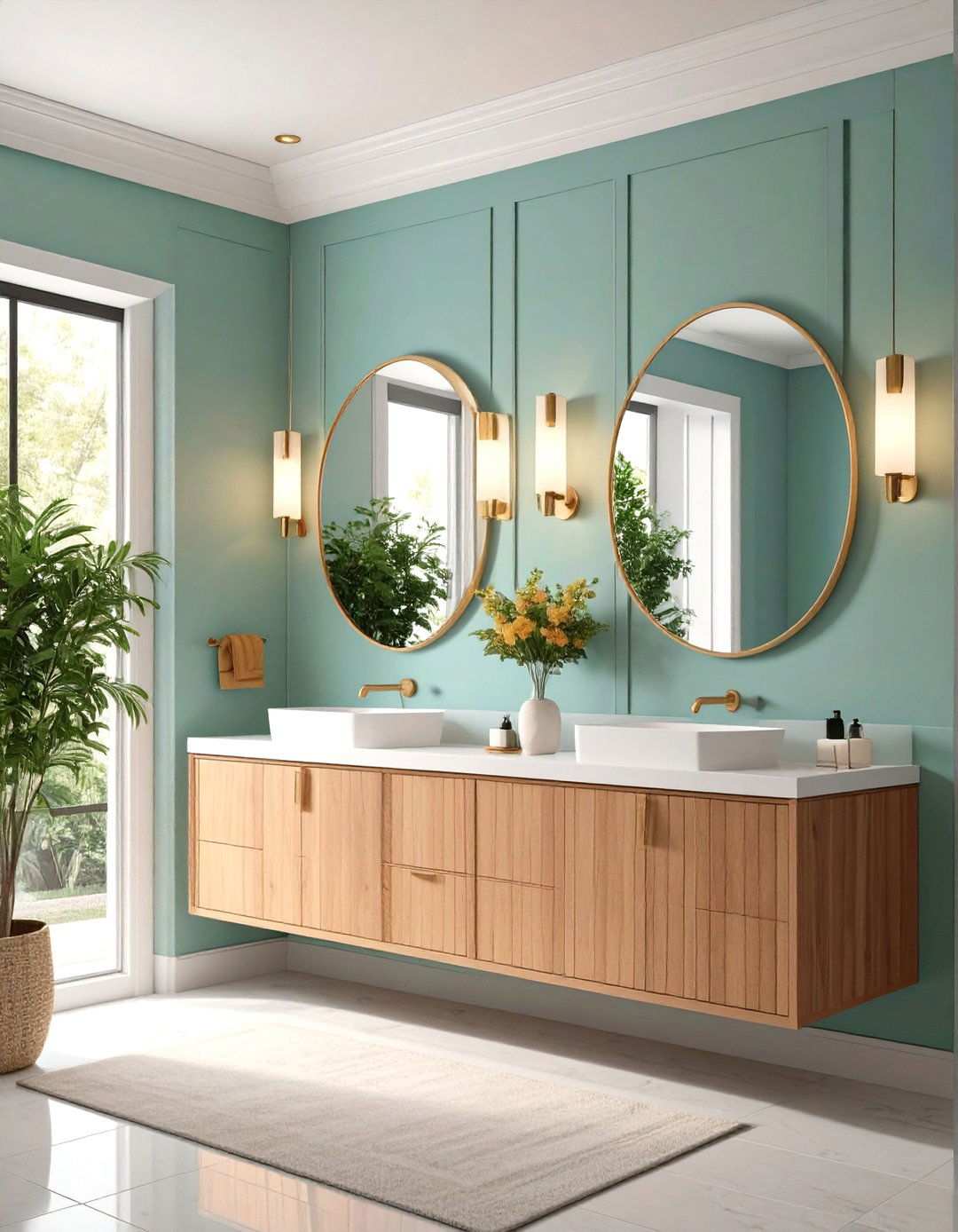 Modern Minimalist Flat Panel - 24 Powder Room Wainscoting Ideas