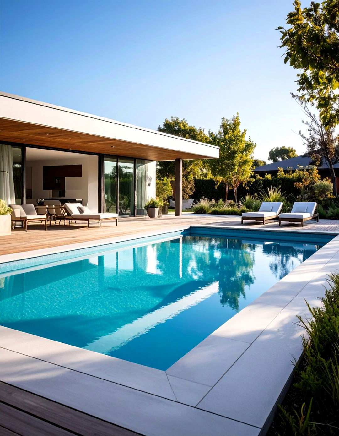 Modern Minimalist Lagoon Pool - 24 Lagoon Pool Ideas
