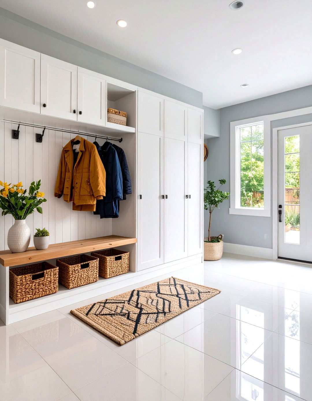 Modern Minimalist Mudroom Design - 24 Mud Room Ideas