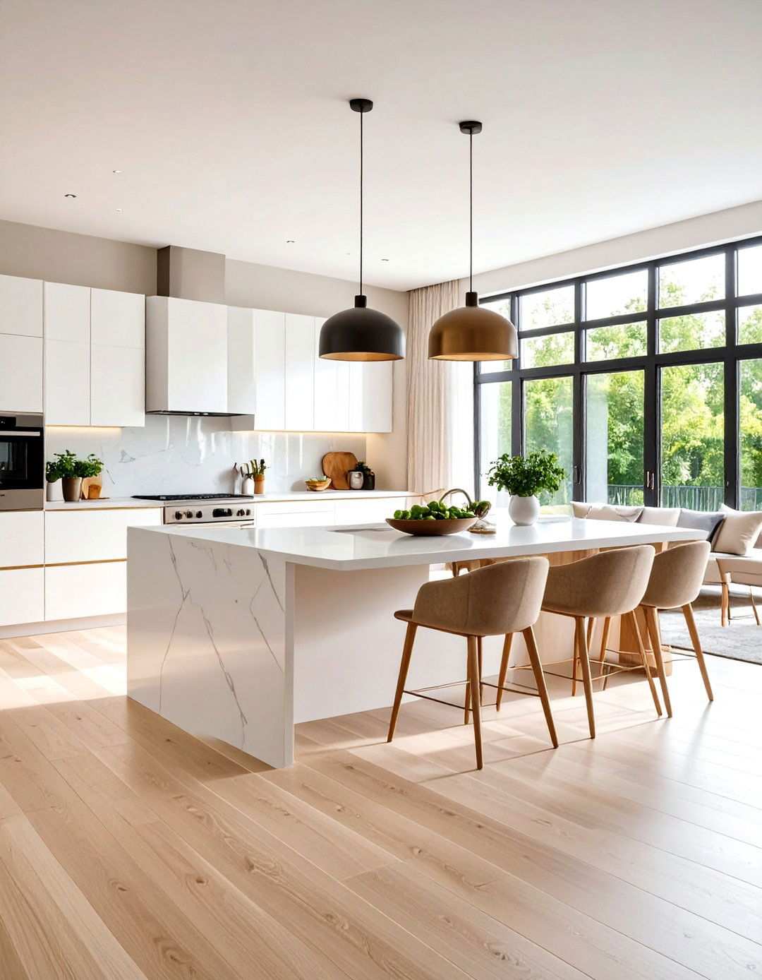 Modern Minimalist Open Floor Plan with Clean Lines - 24 Open Floor Plan Ideas