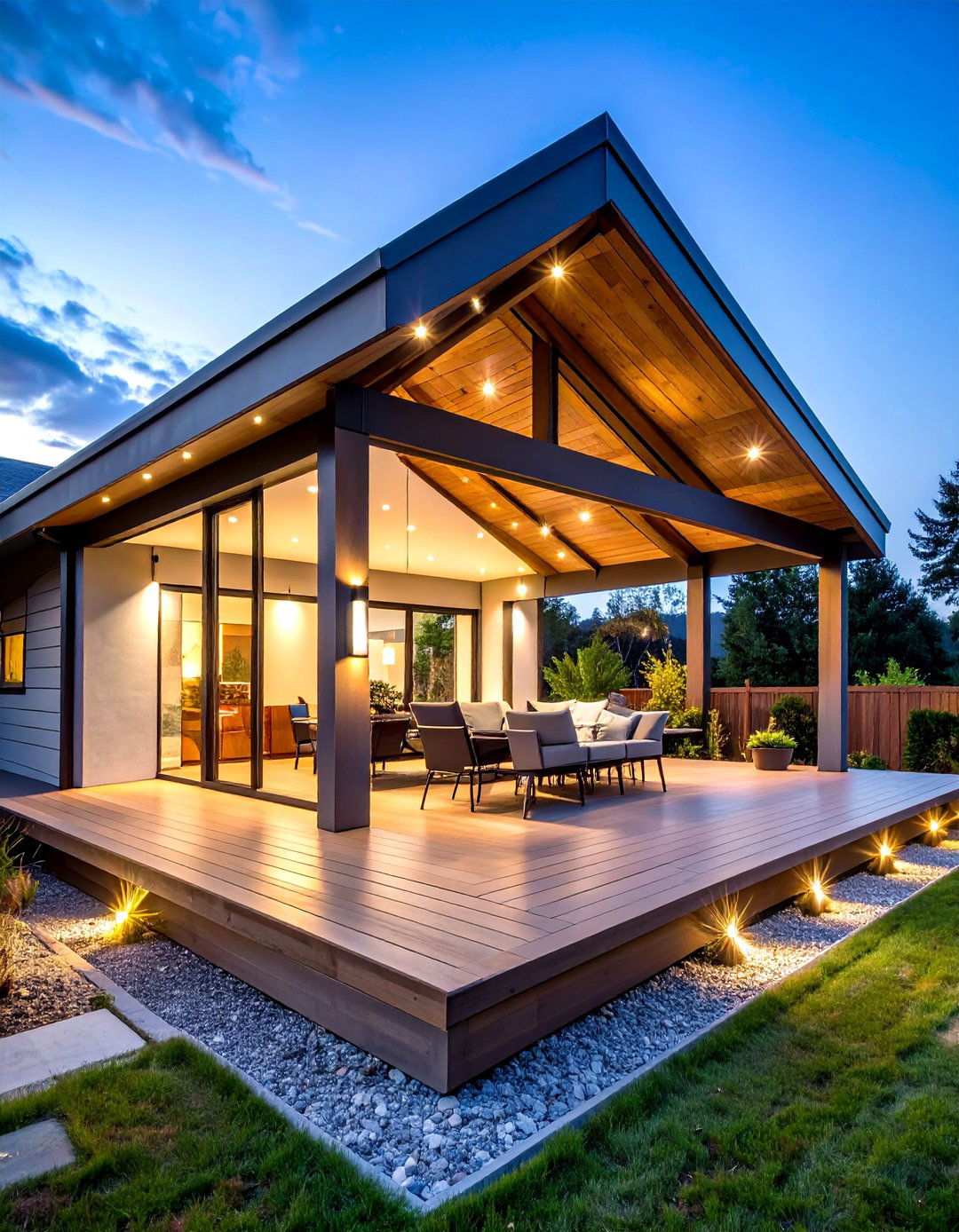 Modern Minimalist Open Gable Structure - 24 Open Gable Porch Ideas