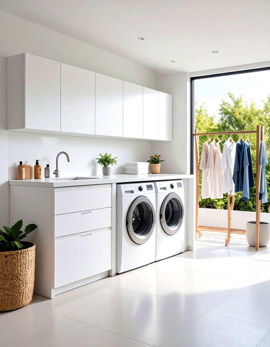 Modern Minimalist Outdoor Setup - 24 Outdoor Laundry Area Design Ideas