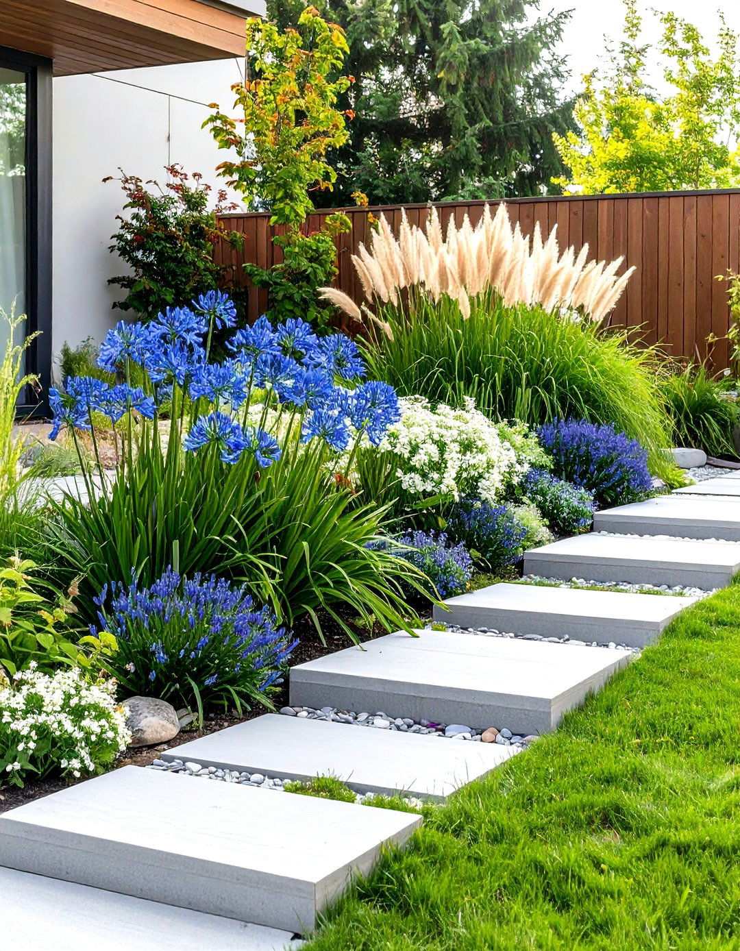 Modern Minimalist Perennial Design - 24 Perennial Flower Bed Ideas