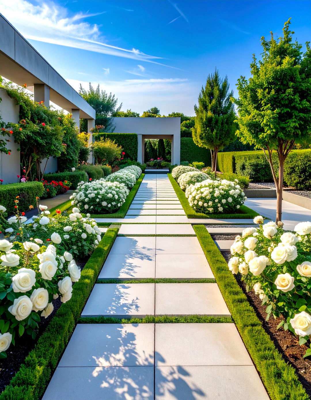 Modern Minimalist Rose Landscape - 24 Rose Garden Ideas