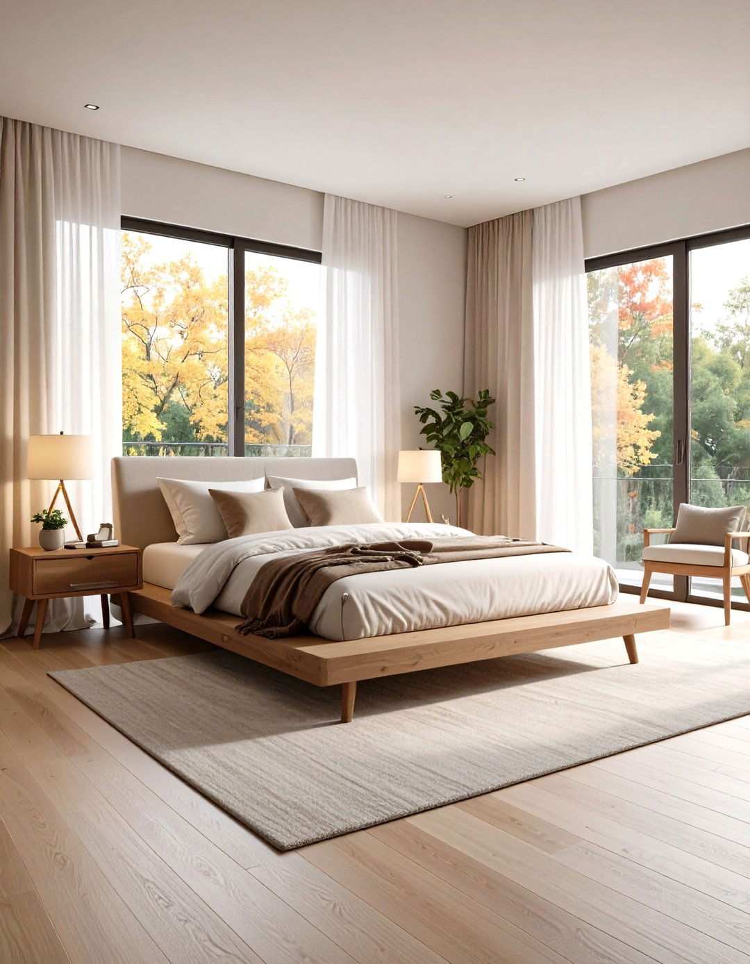 Modern Minimalist Sanctuary with Clean Lines - 24 Large Bedroom Design Ideas