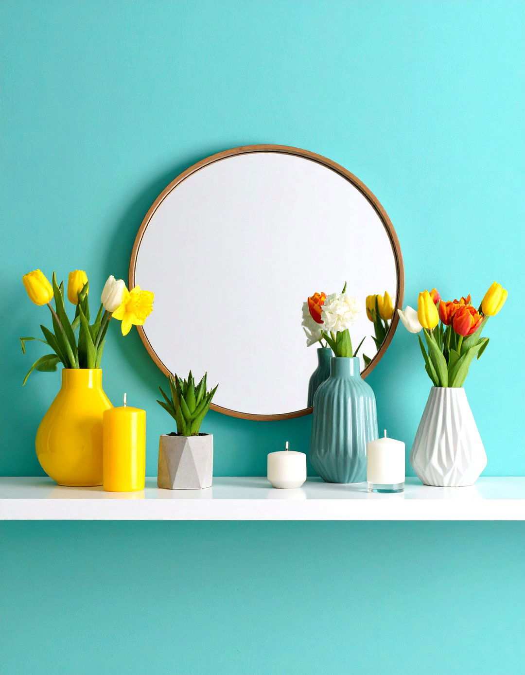 Modern Minimalist Spring - 24 Spring Mantel Decor Ideas