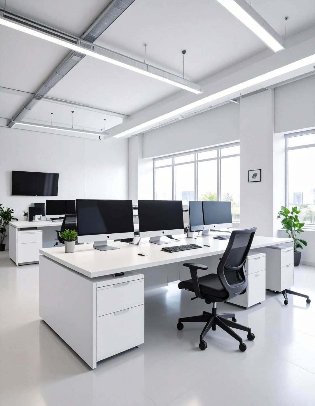 Modern Minimalist Tech Hub - 24 Man Cave Office Ideas