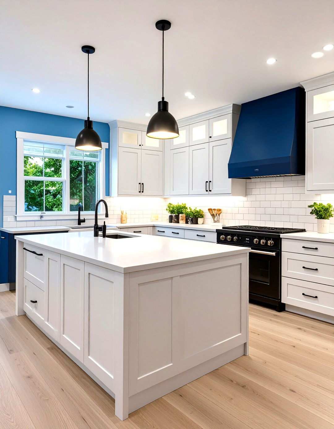 Modern Minimalist White Kitchen - 24 Small Kitchen with Black Appliances Ideas