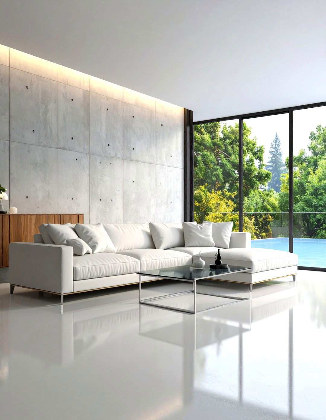 Modern Minimalist White Living Room - 24 White Couch Living Room Ideas