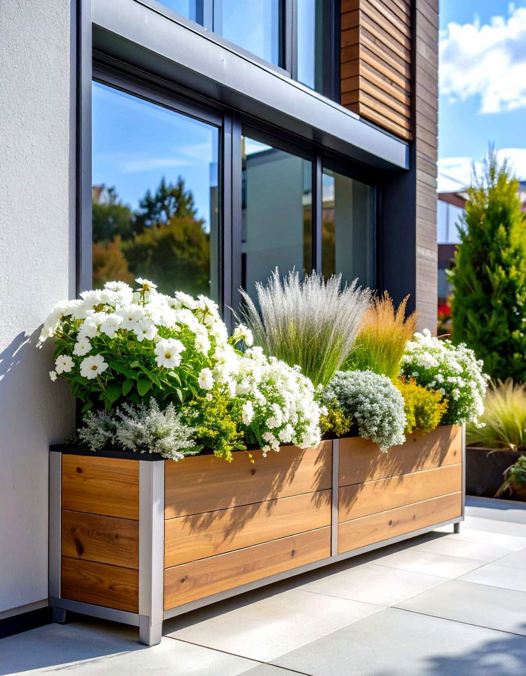 Modern Minimalist Window Box - 24 window box ideas