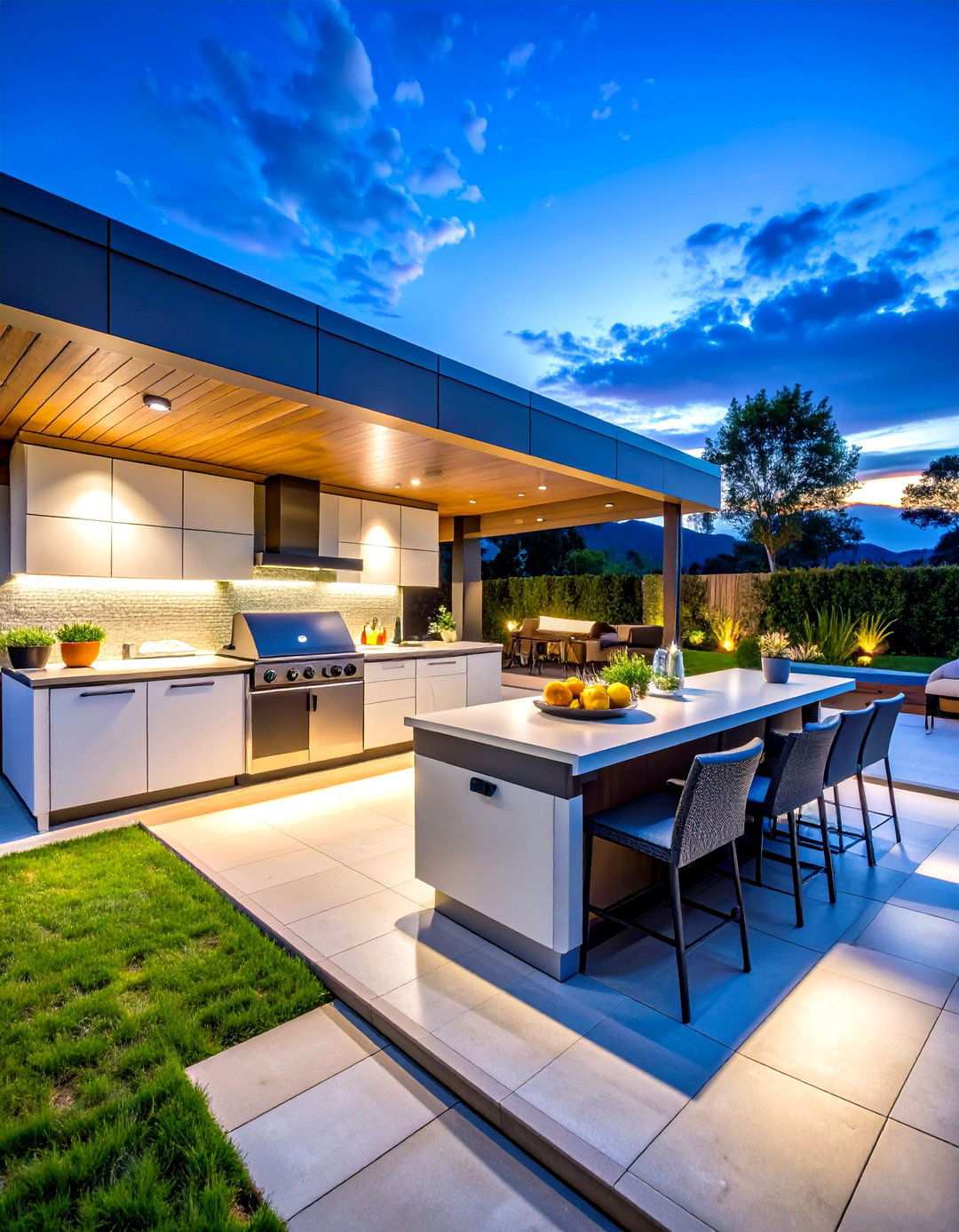 Modern Outdoor Kitchen with Smart Technology Integration - 24 Outdoor Kitchen Designs