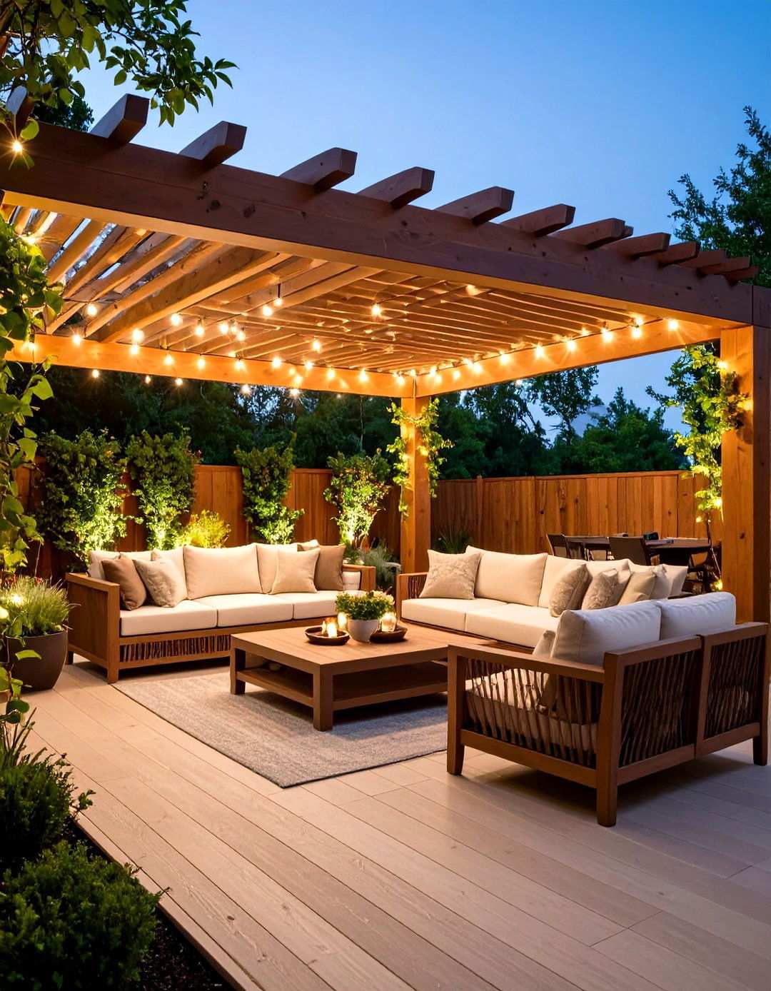 Modern Pergola Entertainment Hub - 24 Hot Tub Decor Ideas